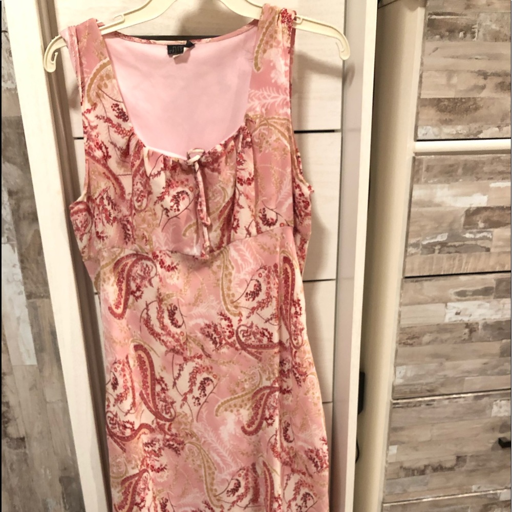 Paisleys and flowers pink dress